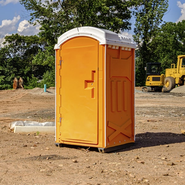 can i customize the exterior of the porta potties with my event logo or branding in Woodville